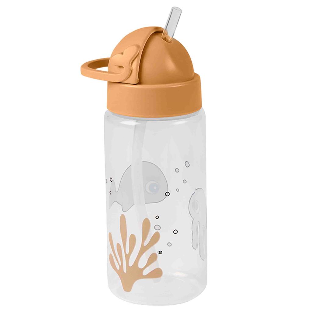 Drinking bottle with straw sea friends