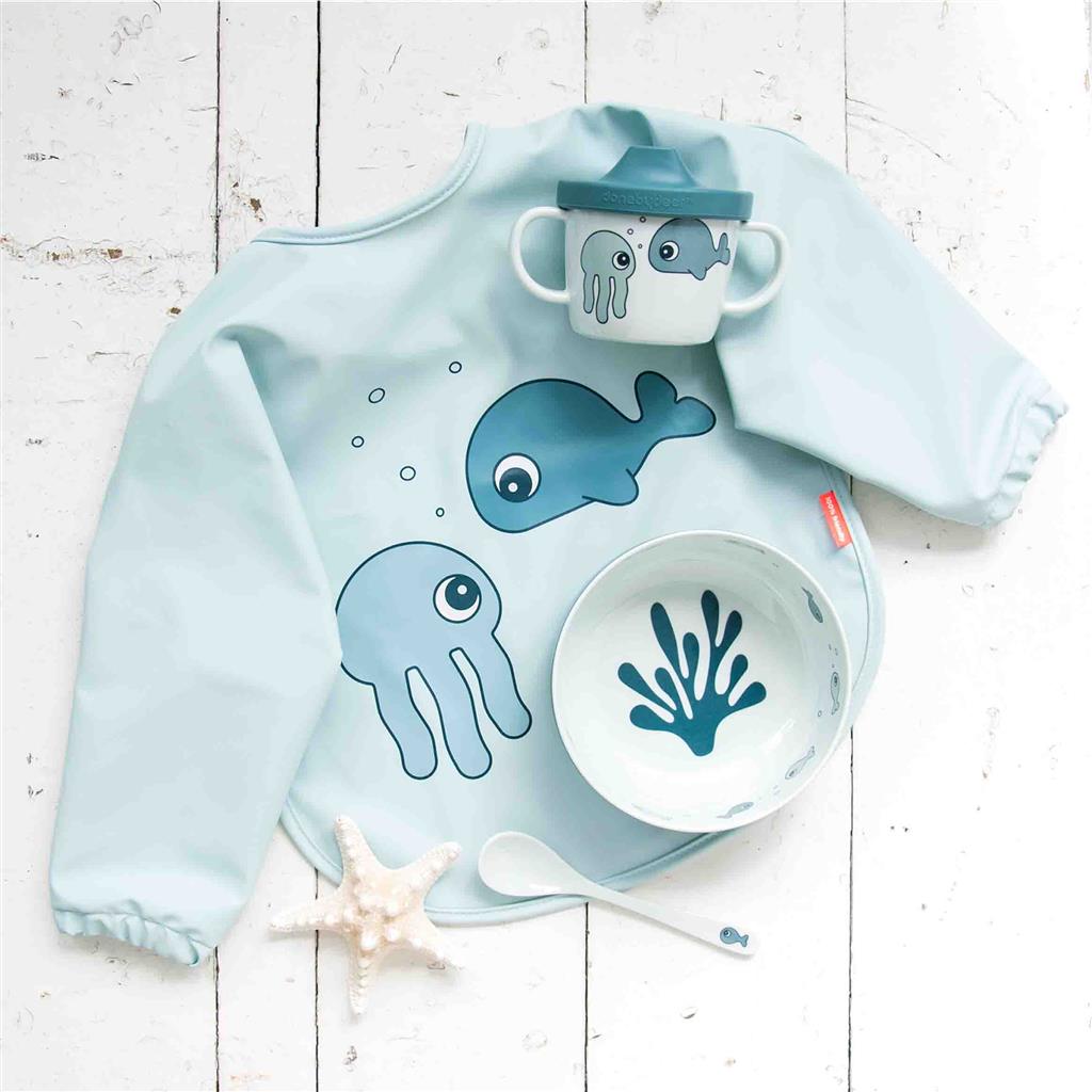 Bib with sleeves sea friends