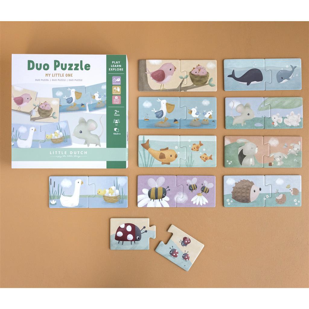 Duo puzzle fleurs et papillons