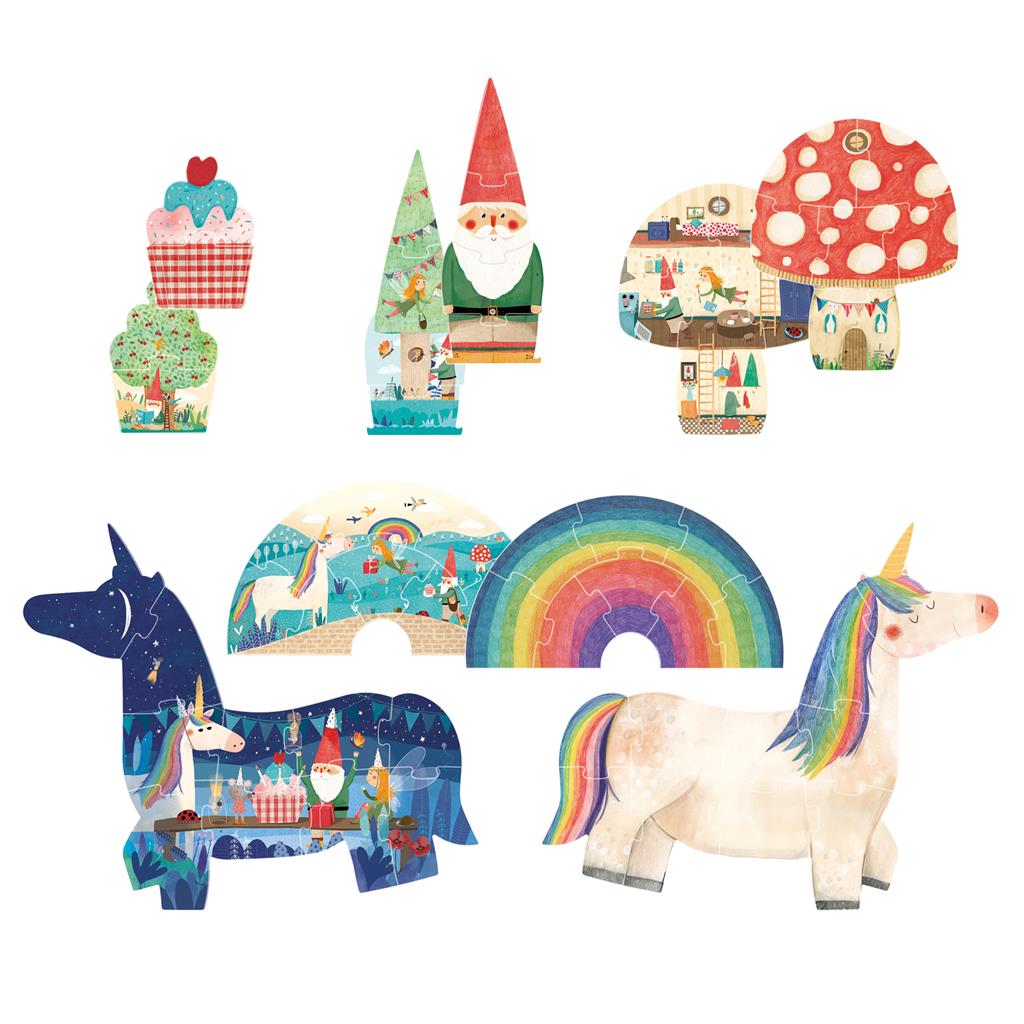 Puzzle joyeux anniversaire licorne