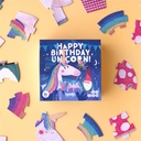 Puzzle happy birthday unicorn