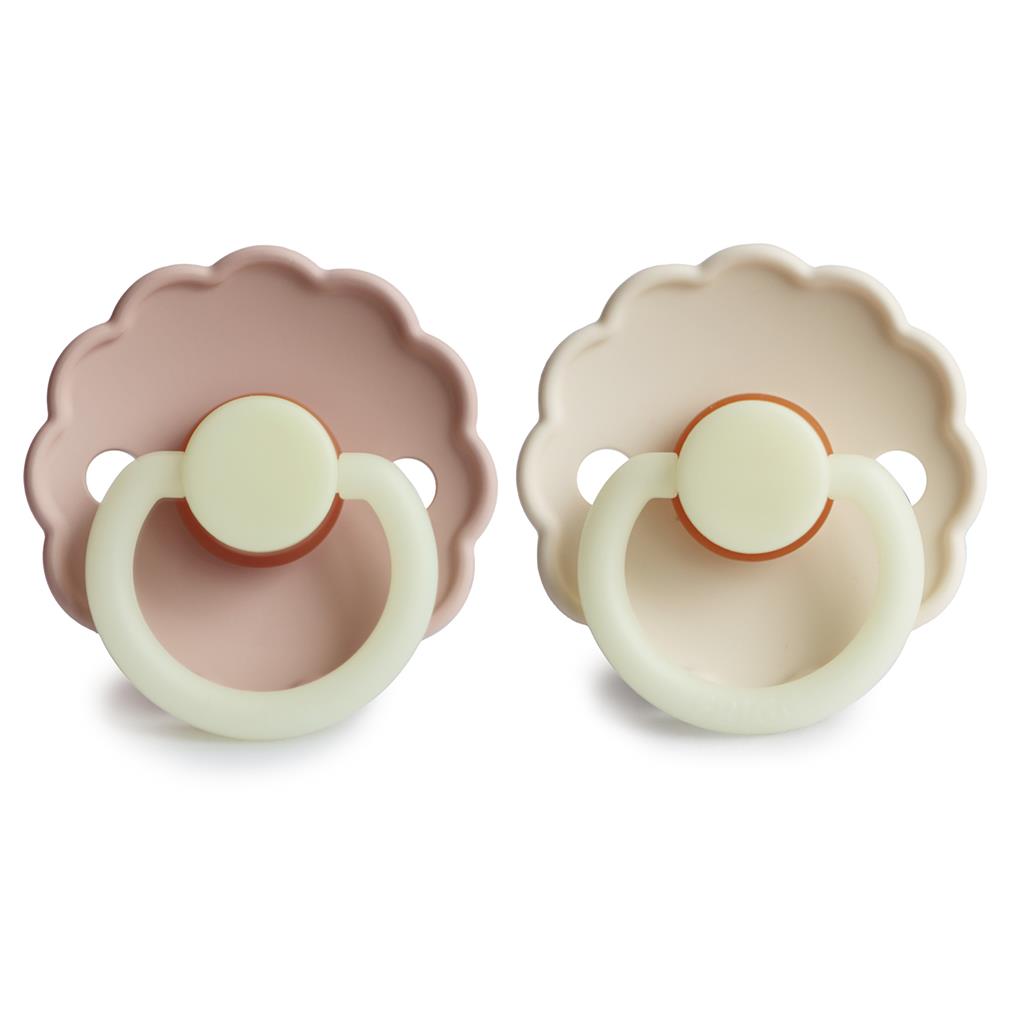 Pacifier latex daisy night (6-18m, 2 pieces)