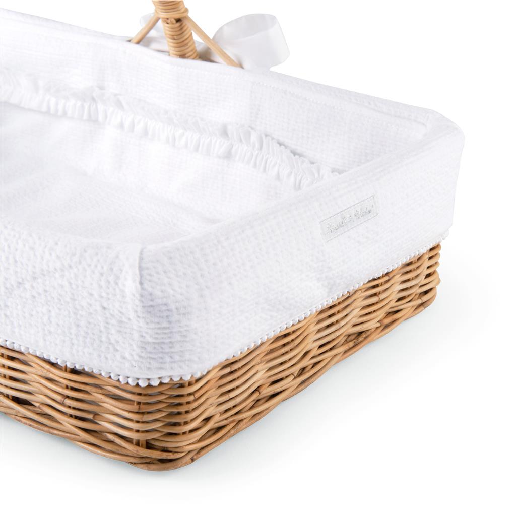 Wicker care basket with upholstery Théophile&Pat