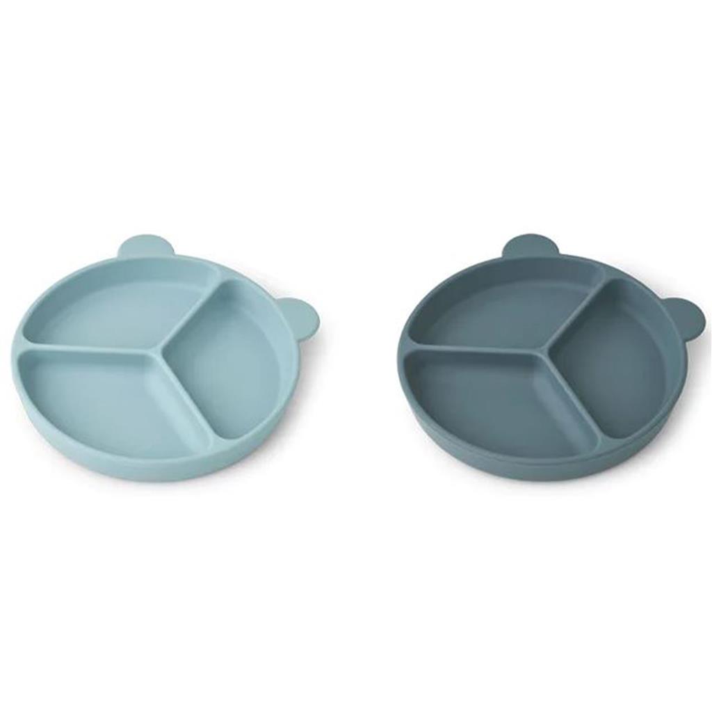 Plate 3 compartments (2-pack) Stacy