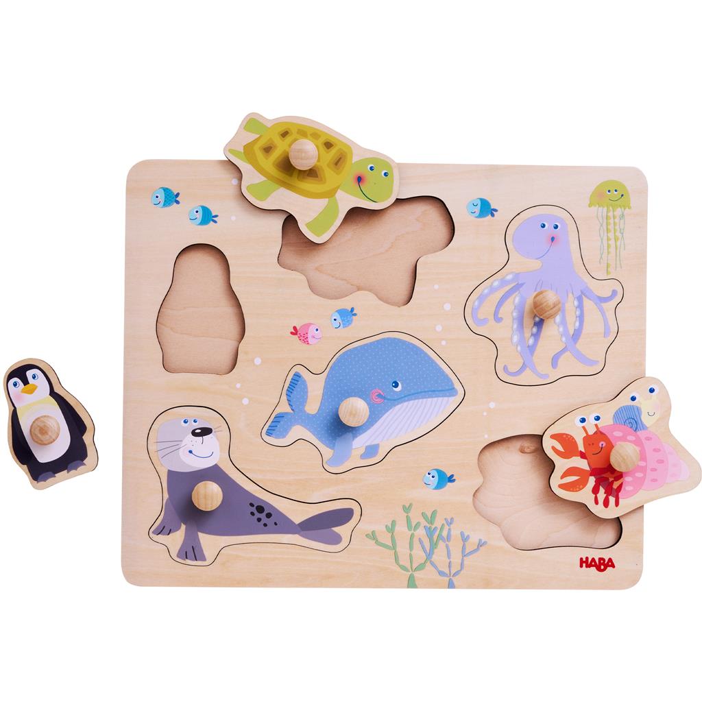 Inlay puzzle sea creatures