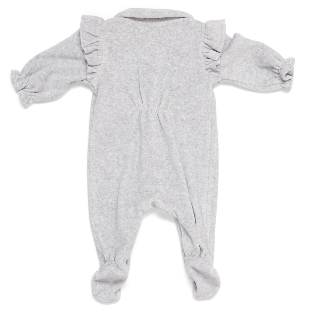 Crawler suit velour ruffles Poetree kids