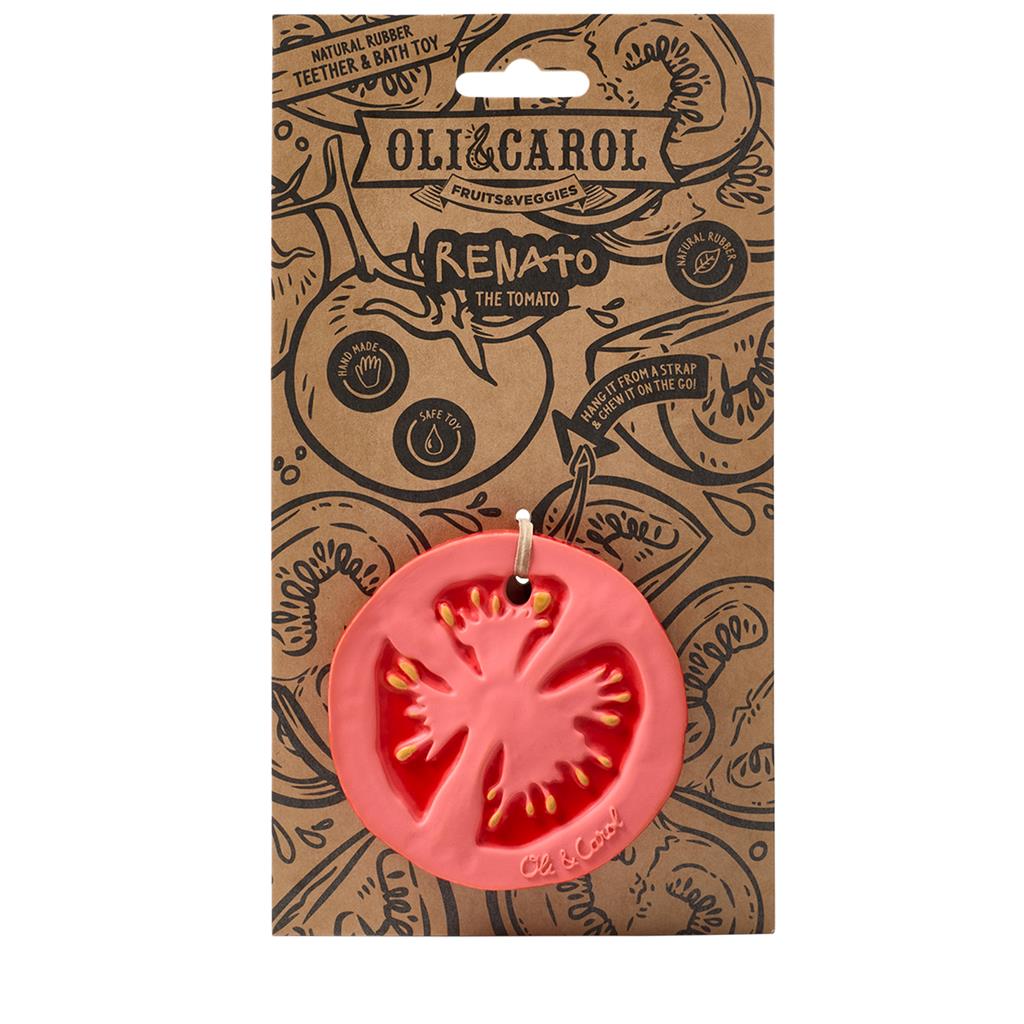 Anneau de dentition en forme de tomate