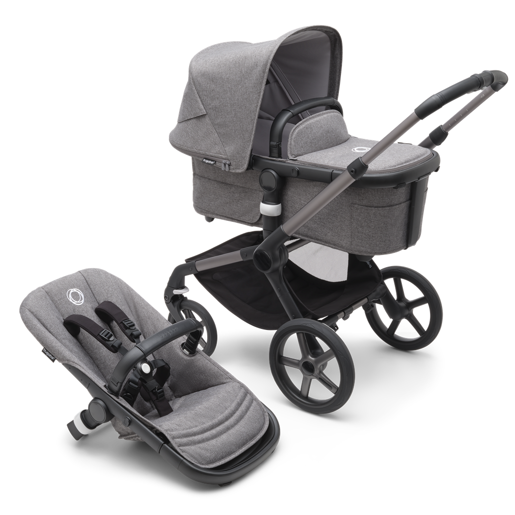 Kinderwagen Fox5(excl.kap)graphite/greymel.