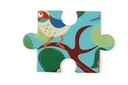 Puzzle 58 pièces contour oiseau arbre