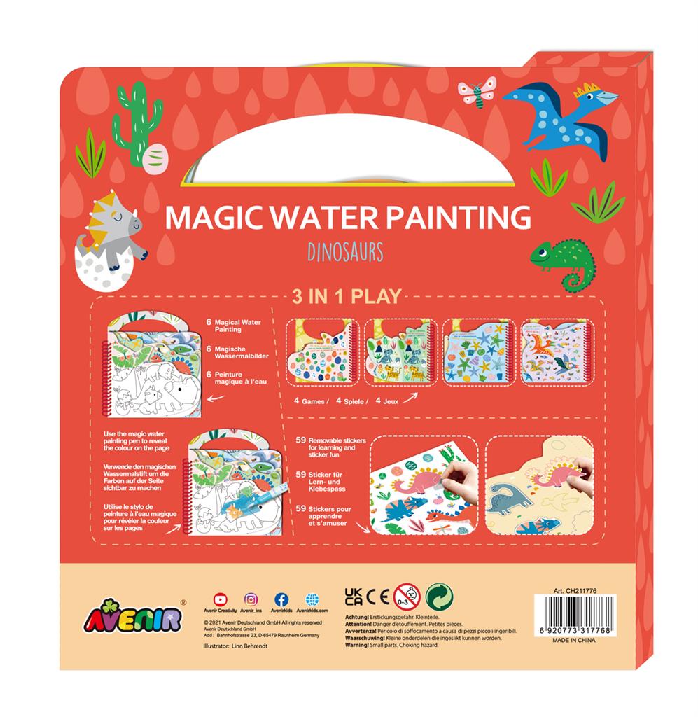 Magic water painting book dinosaurs