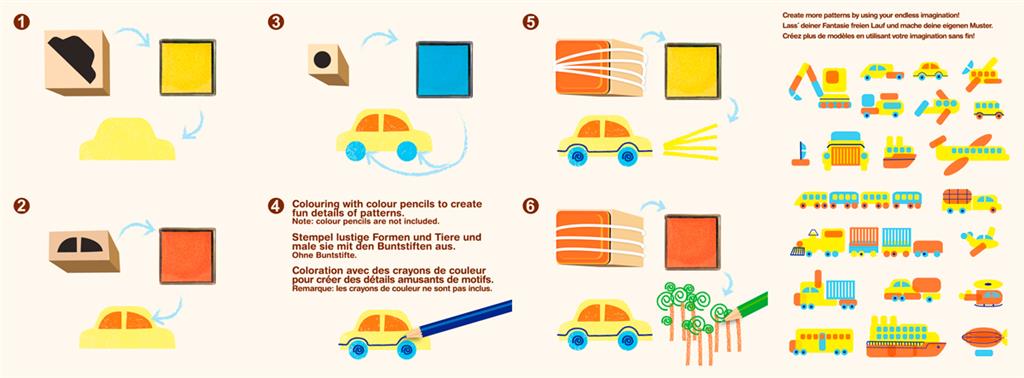 Stempelkunst maak voertuigen