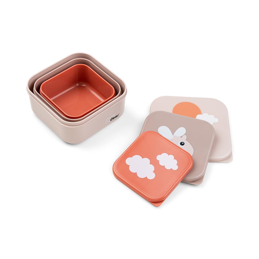 Boîte à goûter (3pcs) Nuages heureux