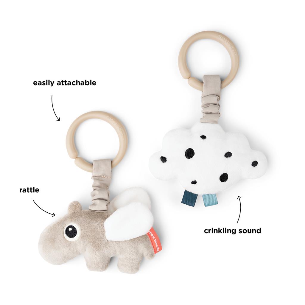 Hanging toy (2pcs) Happy clouds