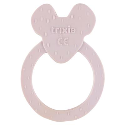 Natural rubber round teething ring