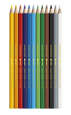 Set of colored pencils 12 pieces