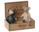 Grandma and grandpa mice in cigar box