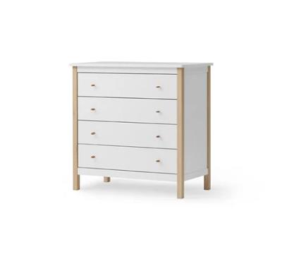 Dresser 4 drawers (white/oak)