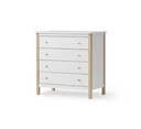 Dresser 4 drawers (white/oak)