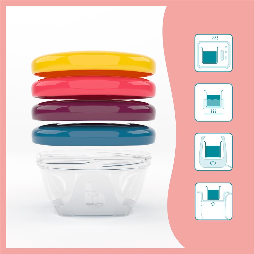 Storage jars babybols 120ml (4pcs)