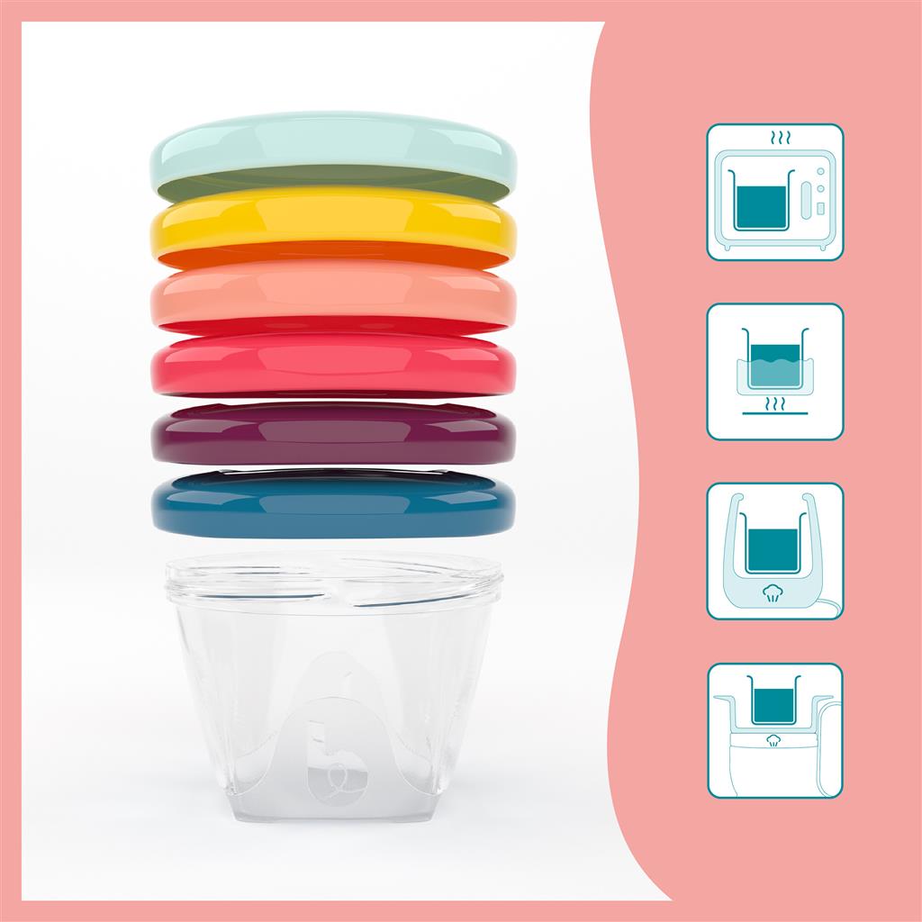 Storage jars babybols 180ml (6pcs)