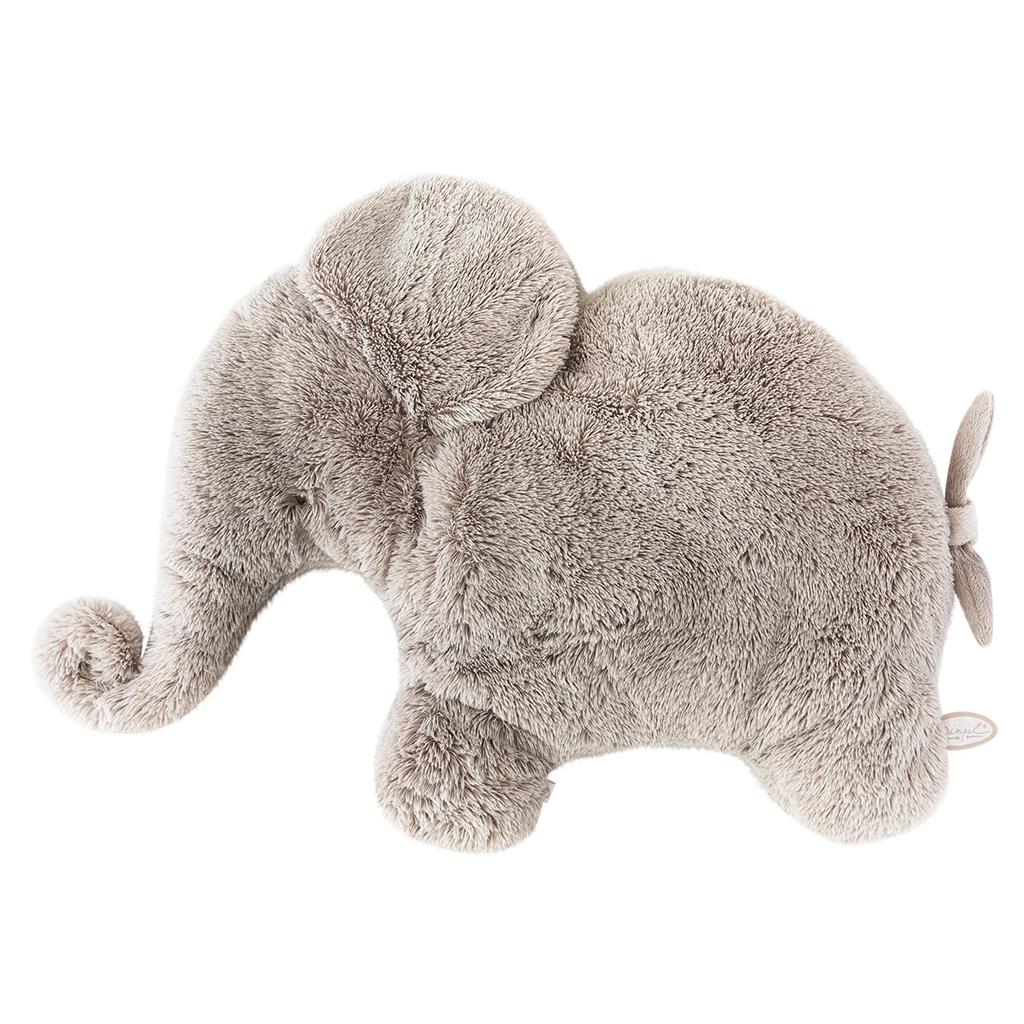 Cuddly elephant Oscar pillou gray beige