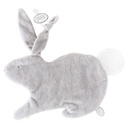 Doudou rabbit Emma classic light gray-white