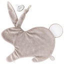 Doudou lapin Emma classic gris-beige-blanc