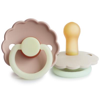 Pacifier latex daisy night (6-18m, 2 pieces)