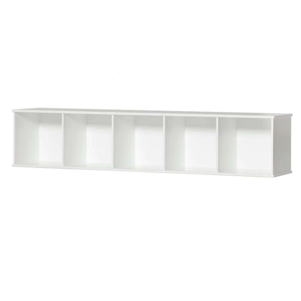 Opbergrek 5x1 zonder basis wit Oliver Furniture