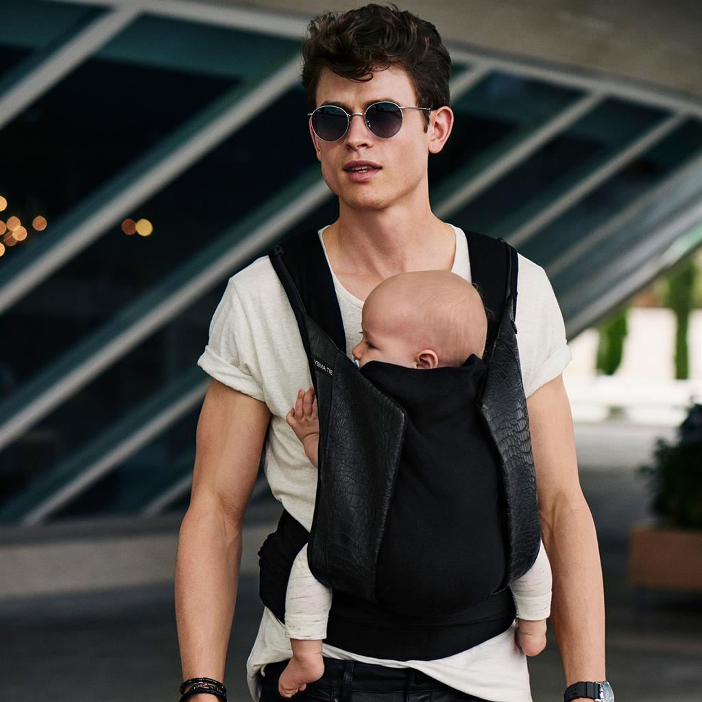 Baby carrier yema tie leather (stardust black)