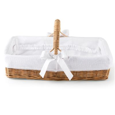 Wicker care basket with upholstery Théophile&Pat