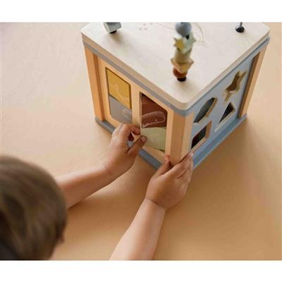 Wooden activity cube