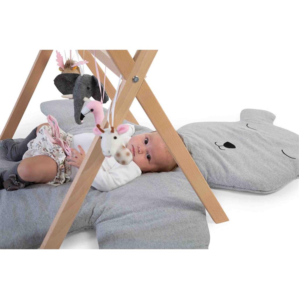 *Speelmat 150cm teddy bear (jersey grey)