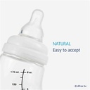 S-shaped feeding bottle (170ml, natural)