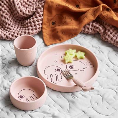 Eating set (silicone) sea friends