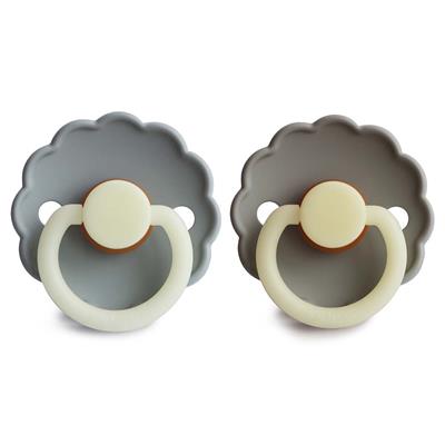 Pacifier latex daisy night (6-18m, 2 pieces)