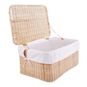 Wicker toy suitcase