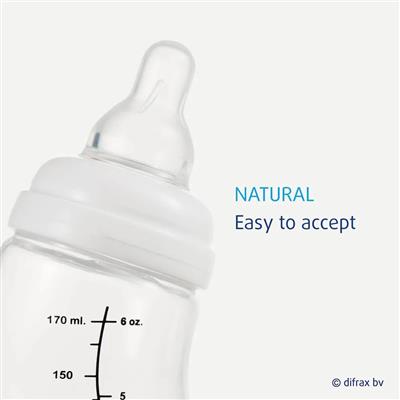 S-shaped feeding bottle (170ml, natural)