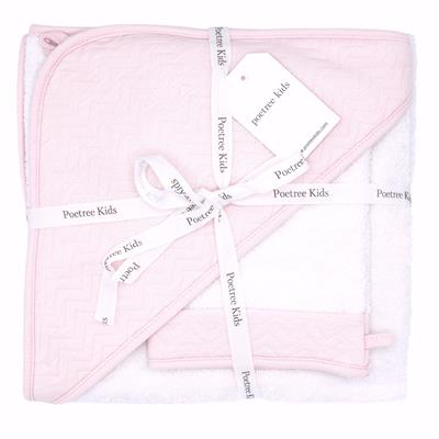 Serviette de bain + pochette en flanelle pour enfants