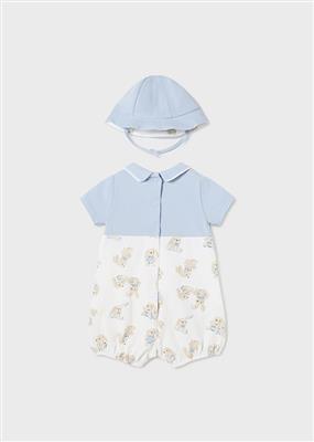 Set: babypakje, T-shirt en zonnehoed