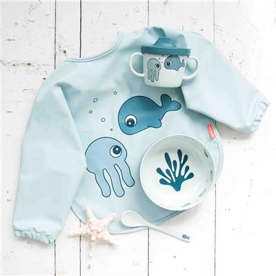 Bib with sleeves sea friends