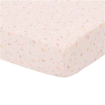 Drap-housse lit petites fleurs roses