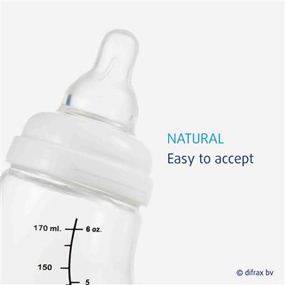 S-shaped feeding bottle (250ml, natural)