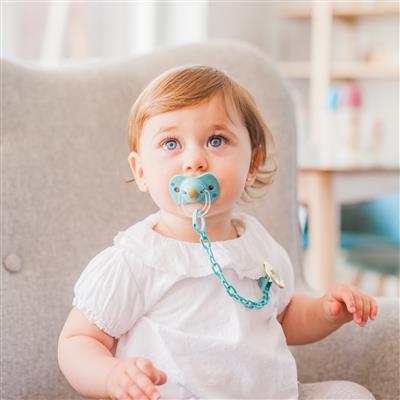 Pacifier 6-18m (sil,rever) gold