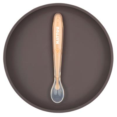 Set de repas (silicone, assiette + cuillère)