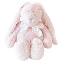 Peluche lapin Flore avec noeud blanc (32cm)