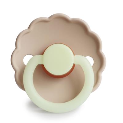 Pacifier latex daisy night (0-6m, 2 pieces)