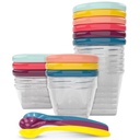 Babybols made in France airtight storage jars - 3 x 120ml + 3 x 180ml + 6 x 250 ml + 3 Flexible Spoons