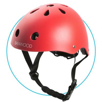 Casque de vélo rouge