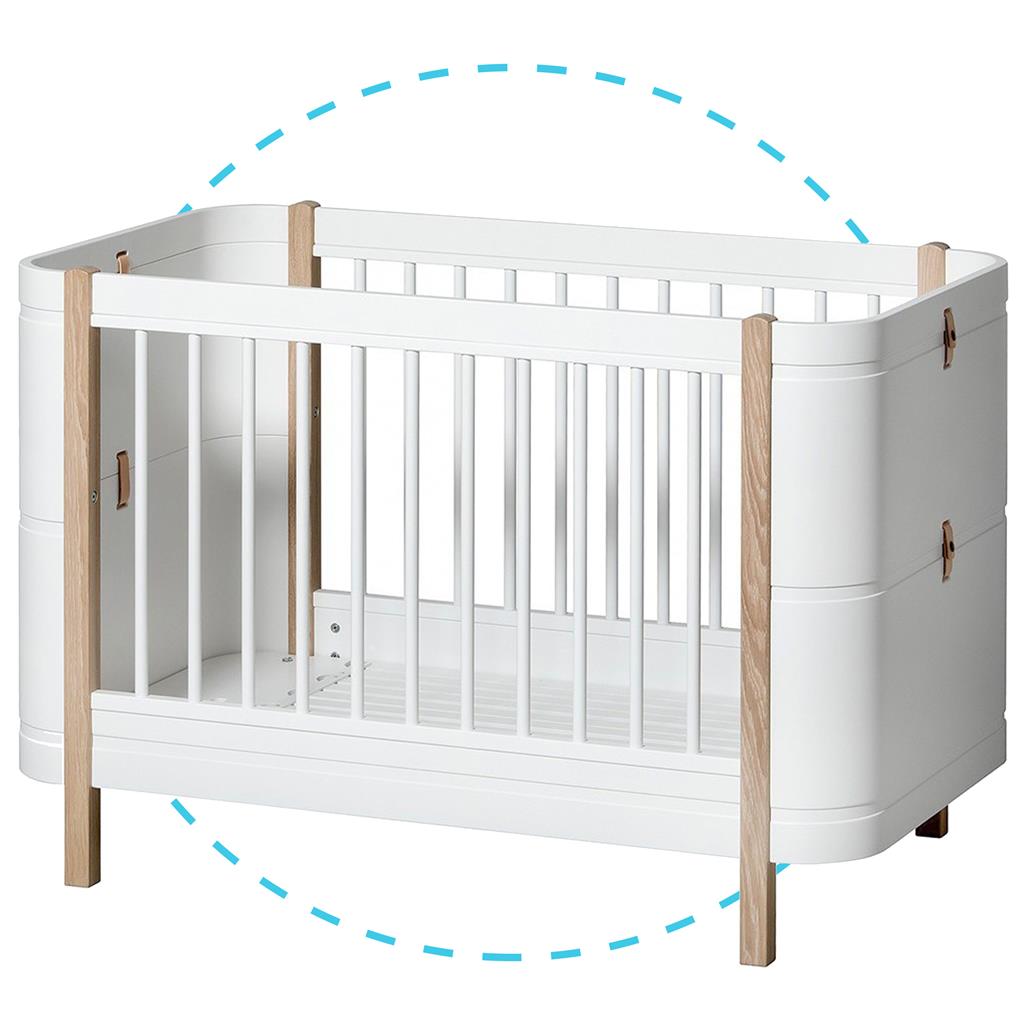 Cot mini+ (blanc/chêne)